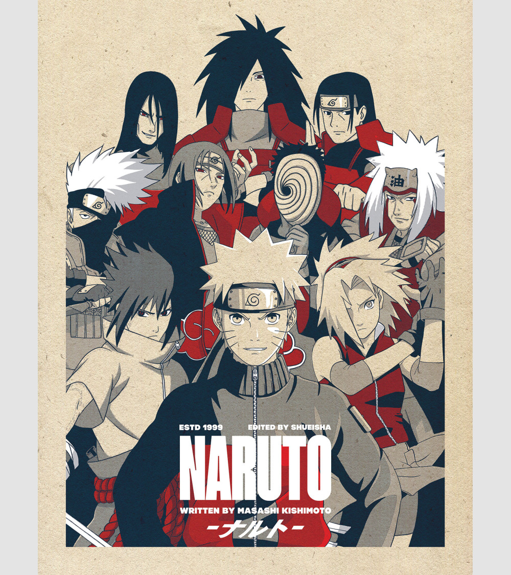 Tableau 5 Pièce Naruto | La Boutique Naruto